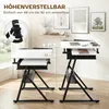 HOMCOM Höhenverstellbarer Zeichentisch mit Hocker, Produktbild-Vorschau 6