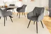 riess-ambiente Drehbarer Retro Stuhl AVIGNON grau Chenille Produktbild-Vorschau 3