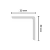 Decosa Winkelprofil WP30, weiß, 30 x 30 mm, Länge: 2 m - 01 Produktbild-Vorschau 3