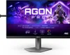 A marketing image for an AOC AGON PRO gaming monitor, featuring stylized graphics and product specifications. Produktbild-Vorschau