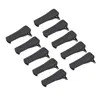 A collection of black belt clips arranged diagonally on a white background. Voir les images du produit