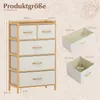 Commode de rangement en bambou avec 5 tiroirs en tissu et Voir les images du produit 2
