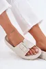 Damen Schaum Plattform Sandalen Mit Schnalle Beigefarben Produktbild-Vorschau 7