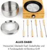 Klarstein Bambus Fondue, 800 Watt, Edelstahl-Topf, Produktbild-Vorschau 4