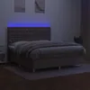 Boxspringbett mit Matratze & LED Taupe 160x200 cm Stoff Produktbild-Vorschau 4