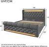 Polsterbett Doppelbett 160x200cm, mit LED-Leuchten Produktbild-Vorschau 7
