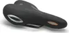 A black and silver bicycle saddle is shown on a white background. Produktbild-Vorschau