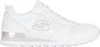 A white Skechers sneaker is shown against a white background. Voir les images du produit