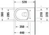 Duravit Wand WC 570 Me by Starck 365x570mm Rimless, Durafix Produktbild-Vorschau 16