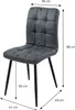 A diagram showing the dimensions of a chair. Náhled obrázku produktu