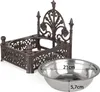 Mangeoire pour chien en fonte marron antique avec bol en Voir les images du produit 6