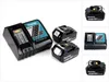 Makita Power Source Kit 199480-6 2x BL1860B + DC18RC Produktbild-Vorschau 1