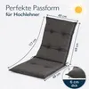 BURI Hochlehner Auflagen 117x49x6 cm - wetterfeste Produktbild-Vorschau 2
