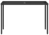 vidaXL Gartentisch mit Glasplatte Schwarz 115x54x74 cm Poly Produktbild-Vorschau 4