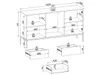 Technical drawing with dimensions of a sideboard. Produktbild-Vorschau