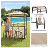 Zestaw barowy do ogrodu COSTWAY, stół barowy z 2 stołkami Podgląd zdjęcia produktu 8