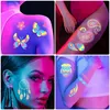 UV Neon Tattoos, 20 Blätter Temporäre Schminke für Produktbild-Vorschau 4