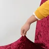 Stretch Rot Stuhlhusse Universelle Samt Stuhlbezug Husse Produktbild-Vorschau 7