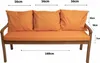 Cuscini per panchina da giardino Arancione| Cuscino per Anteprima dell’immagine prodotto 3