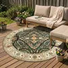Vintage Gartenteppich Rund - Santo Flora Dunkelgrün Produktbild-Vorschau 2
