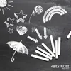 Westcott Kreide 12 Stück Weiss (3er-Set) | 3 x 12er Pack Produktbild-Vorschau 2