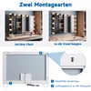 SONNI 100 x 70 x 3,5 cm białe kwadratowe lustro ubraniowe z Podgląd zdjęcia produktu 8