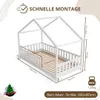 Crazy Pine Hausbett 90x190 cm – Kinderbett aus Naturholz in Produktbild-Vorschau 2