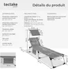 Chaise longue en aluminium Aurelie, rembourrée et pliable - Voir les images du produit 6