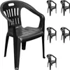 6 Stück Stapelstuhl Bistrostuhl Gartenstuhl MOJAWO PIONA Anthrazit Kunststoff Produktbild-Vorschau