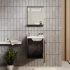 Badplaats Mobile Lavamani Etna 40 x 22 cm - Nero Opaco - Anteprima dell’immagine prodotto 4