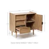 Kommode Holz mit 3 Schubladen & Tür, Sideboard mit Produktbild-Vorschau 6