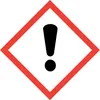 A hazard symbol with an exclamation mark inside a red diamond. Produktbild-Vorschau