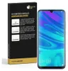 A smartphone screen protector packaging and a smartphone. Produktbild-Vorschau