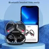 A pair of wireless earbuds in a charging case is displayed next to a smartphone showing a product listing. Produktbild-Vorschau