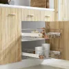 vidaXL Vestavná zásuvka Výsuvný koš 2 ks stříbrná 600 mm Náhled obrázku produktu 1