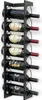 A black metal wine rack holding seven bottles of wine, displayed against a white background. Náhled obrázku produktu