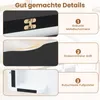 A collage of close-up images highlighting product features with German text descriptions. Voir les images du produit