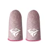 Two pink finger sleeves with a white logo on a white background. Produktbild-Vorschau