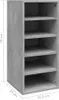 vidaXL Scarpiere 2 pezzi Grigio cemento 31,5x35x70 cm Anteprima dell’immagine prodotto 7