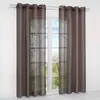 Gardinen Vorhänge Voile Gardine Transparent Dekoschal Uni Produktbild-Vorschau 2