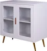 Sideboard 80x40x85CM Weiss Modern Aufbewahrungsschrank Mit Produktbild-Vorschau 2
