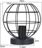 ZMH Lampe de table Vintage Lampe de table noire Lampe de Voir les images du produit 2