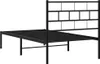 Bettgestell mit Kopfteil Metall Schwarz 100x200 cm Produktbild-Vorschau 6