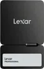 A black Lexar Professional external SSD is shown against a white background. Voir les images du produit