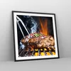 Gerahmtes Poster - Schwarzer Rahmen - Steak Grill Flammen Produktbild-Vorschau 8