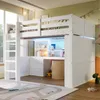 A child's bedroom with a loft bed, desk, and storage. Anteprima dell’immagine prodotto