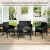 Yaheetech Polyrattan Sitzgruppe 4er Gartenmöbel Set inkl. Produktbild-Vorschau 2