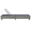 vidaXL Sonnenliege mit Auflage Poly Rattan Grau Produktbild-Vorschau 4