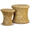 vidaXL Hocker 2 Stk. Bambus und Jute Produktbild-Vorschau 3