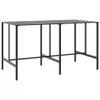 vidaXL 9-tlg. Gartenbar-Set Schwarz Pulverbeschichteter Produktbild-Vorschau 3